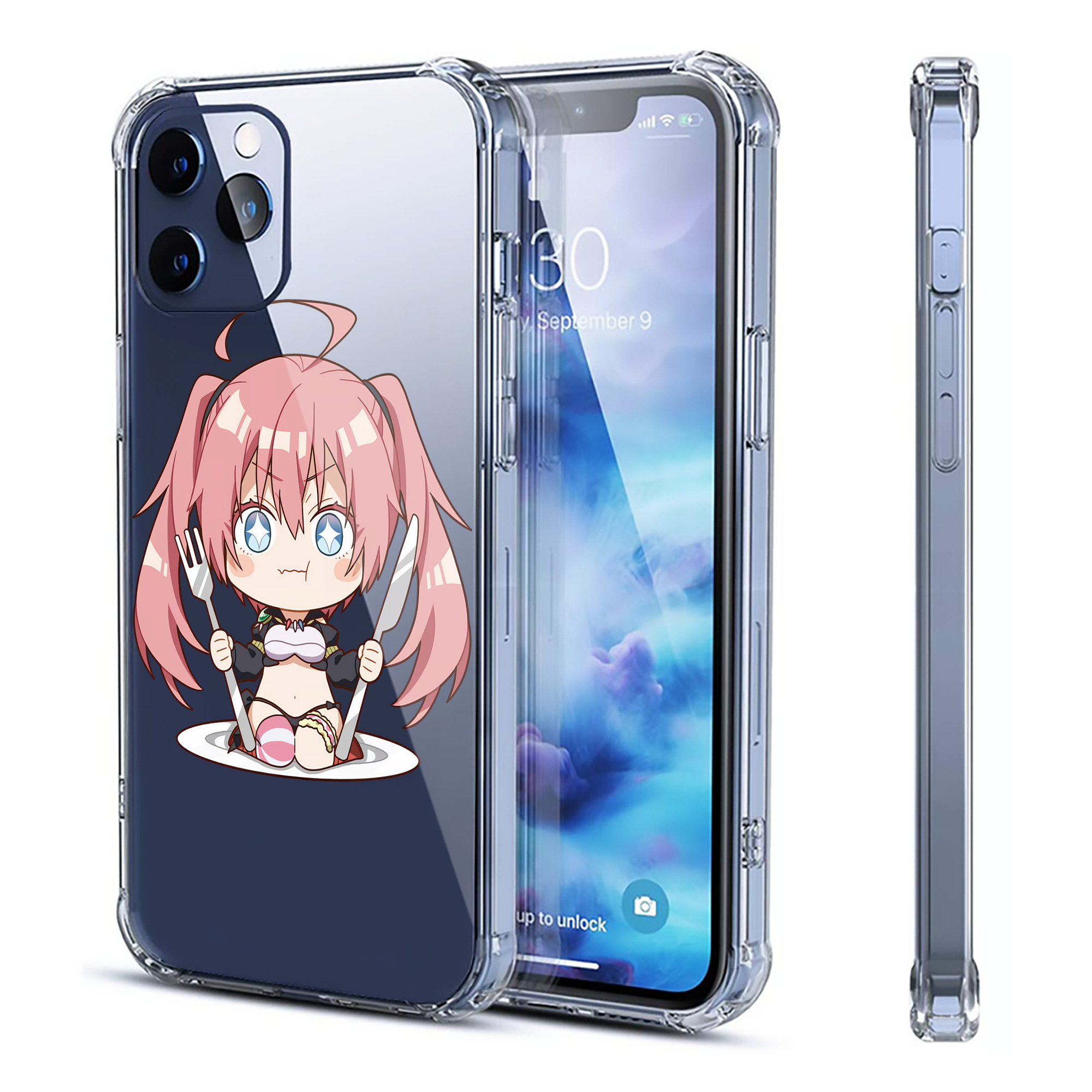 （画像用） 転スラ Regarding Reincarnated to Slime 【iPhone 12シリーズ対応】透明スマホケース（クリアソフトケース）